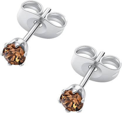 HSP ピアス サージカルステンレス 金属アレルギー対応 3mmジュエル ラウンドCZ シンプル キュービックジルコニア 1ペア クリスタル メンズ レディース