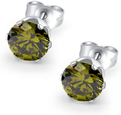 HSP ピアス サージカルステンレス 金属アレルギー対応 3mmジュエル ラウンドCZ シンプル キュービックジルコニア 1ペア クリスタル メンズ レディース