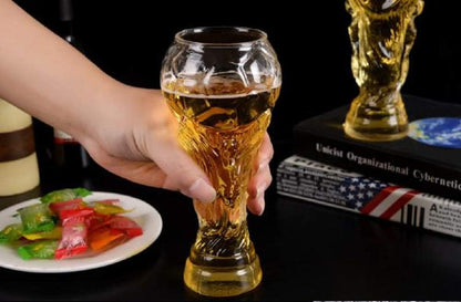 【morningplace】 ビール グラス サッカー ワールドカップ風 ユニーク デザイン お洒落 450ml (1個)