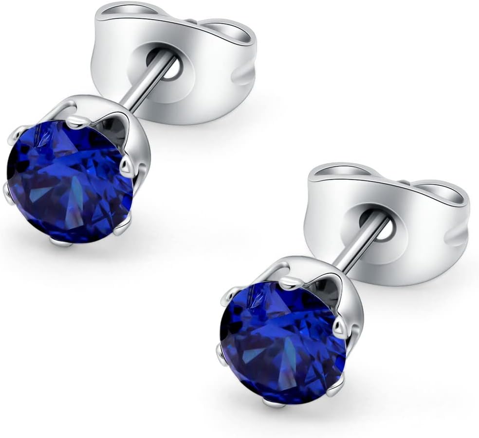 HSP ピアス サージカルステンレス 金属アレルギー対応 3mmジュエル ラウンドCZ シンプル キュービックジルコニア 1ペア クリスタル メンズ レディース