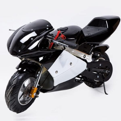 49cc GP 黒白カラーモデル エンジン ポケバイ ポケットバイク ２ストエンジン 混合油使用