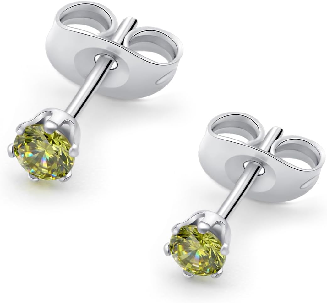 HSP ピアス サージカルステンレス 金属アレルギー対応 3mmジュエル ラウンドCZ シンプル キュービックジルコニア 1ペア クリスタル メンズ レディース