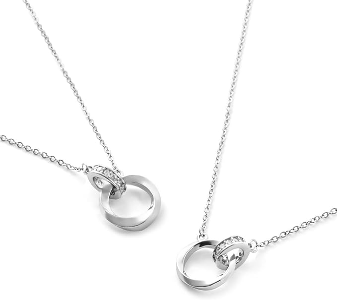 [Nicoiro] ペアネックレス 肌に優しい素材を採用 ペアルック カップル お揃い ネックレス プレゼント S925