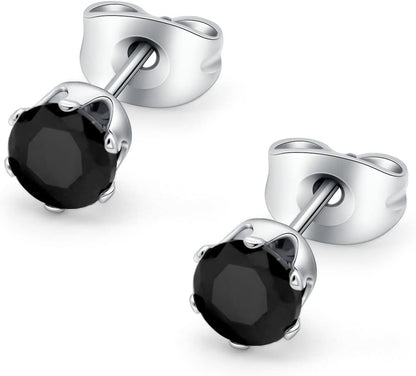 HSP ピアス サージカルステンレス 金属アレルギー対応 3mmジュエル ラウンドCZ シンプル キュービックジルコニア 1ペア クリスタル メンズ レディース