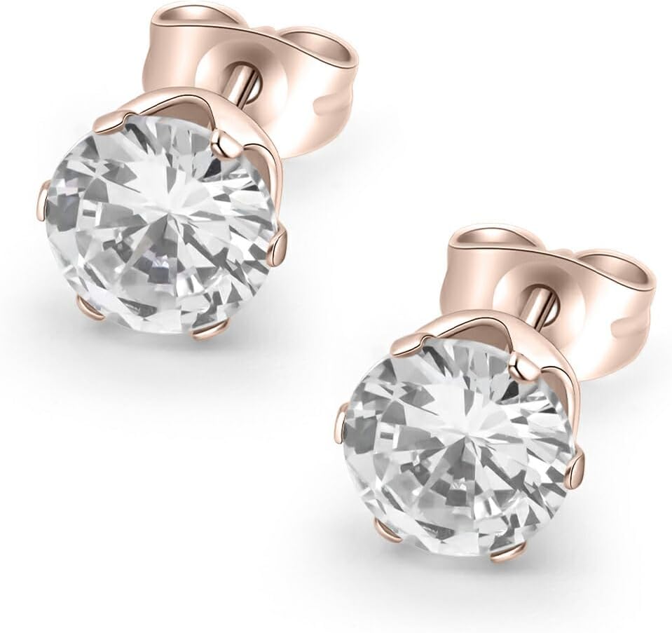 HSP ピアス サージカルステンレス 金属アレルギー対応 3mmジュエル ラウンドCZ シンプル キュービックジルコニア 1ペア クリスタル メンズ レディース