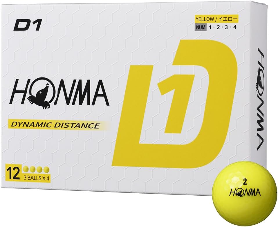 ホンマ(HONMA) 1ダース(12球入) ゴルフ 公認球 D1 Ball 2024