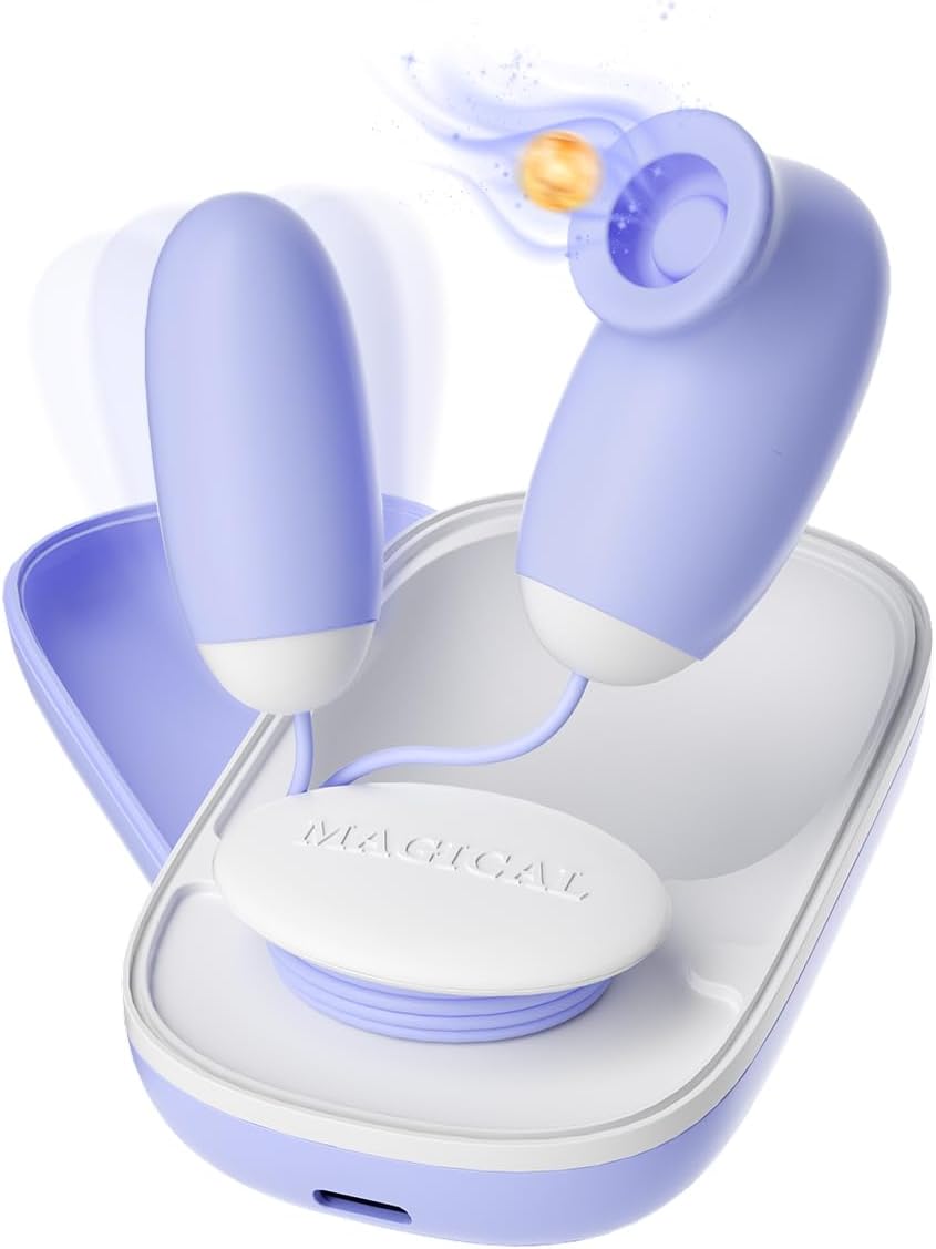 【可愛さNO.1】吸引ローター 女性用│12種激震×12種吸引・一台二役 小型電マ バイブ 磁気収納ボックス付【秘密厳守で配送】