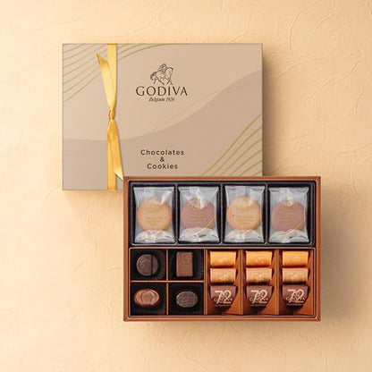 ゴディバ GODIVA クッキー&チョコレート クッキー×8枚、チョコレート×13粒 ギフトカード付 公式ショッパー付 バレンタイン プレゼント