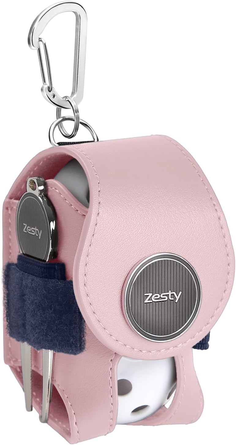 Zesty ゴルフボールケース ボールポーチ グリーンフォーク マーカー