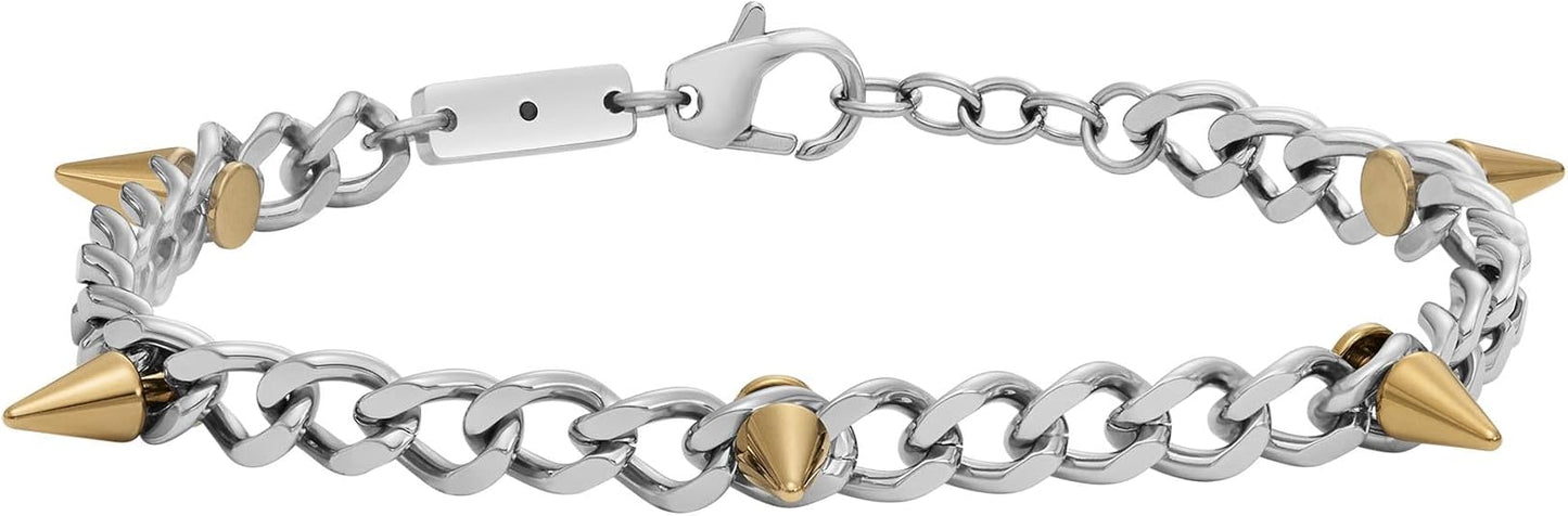 Diesel オールジェンダー ステンレススチールブレスレット, One Size, 金属, 宝石なし