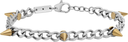 Diesel オールジェンダー ステンレススチールブレスレット, One Size, 金属, 宝石なし