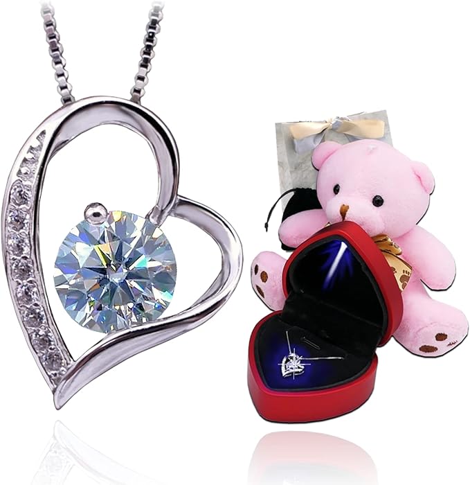 [Atlacic] ネックレス レディース 最高級 ジルコニア 刻印有り プレゼント ギフト セット オープンハート クリスマス 誕生日 プレゼント