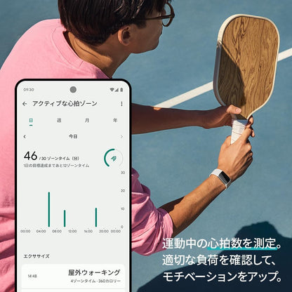 Fitbit Charge 6 トラッカー ポーセレン／シルバー（1個・日本正規品）