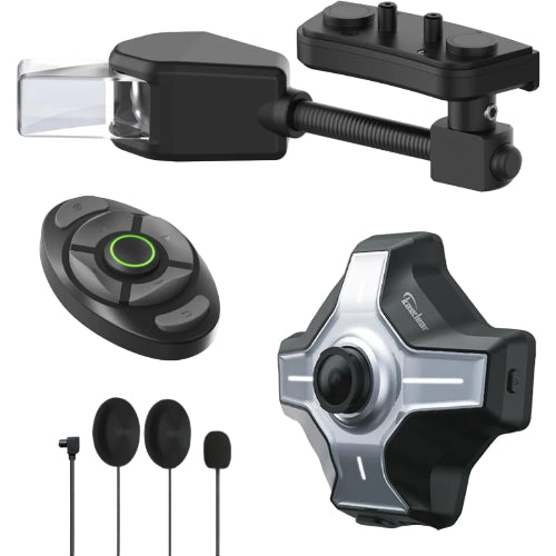 Kaedear(カエディア) バイク スマートモニター ヘルメット インカム ドライブレコーダー ナビ ヘッドアップディスプレイ カープレイ/アンドロイドオート DFS スマートレコードアイ KDR-BH2-A (アームマイク)