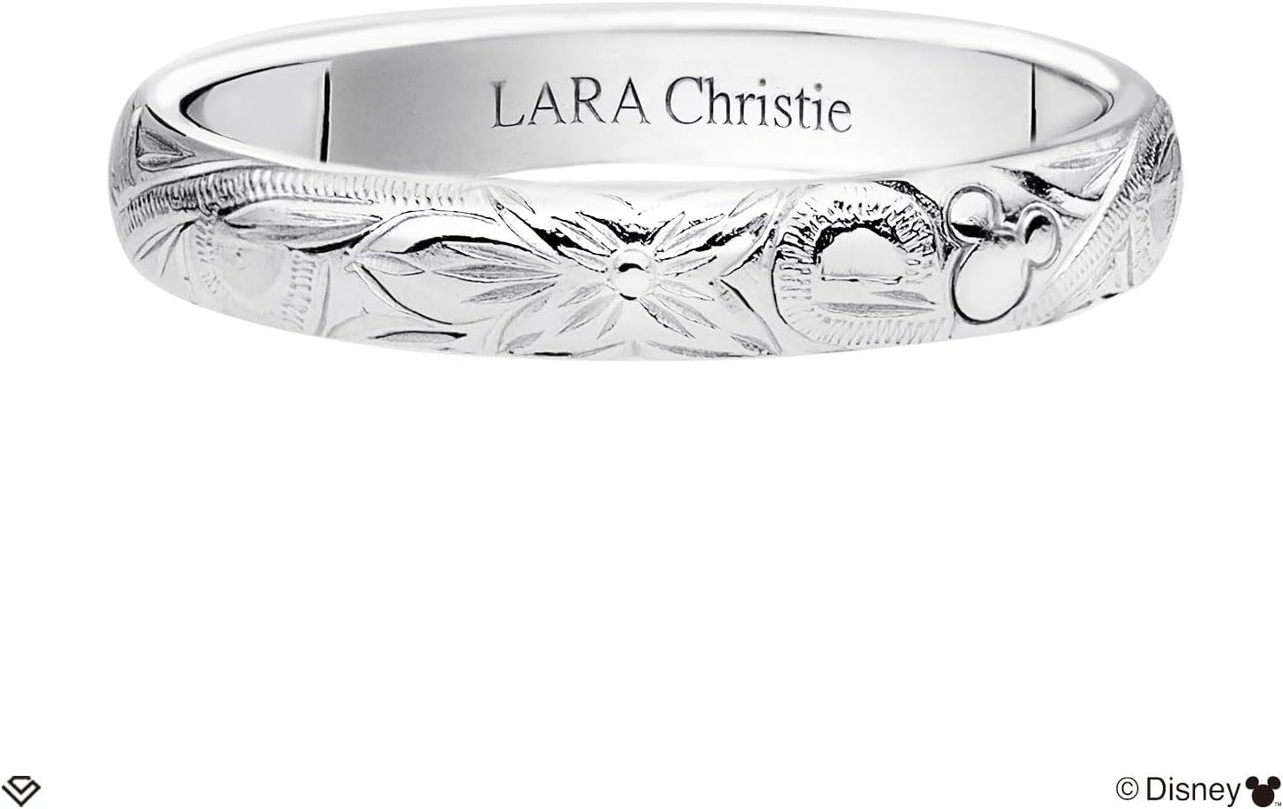 [ララクリスティー] ハワイアンジュエリー ディズニーコレクション ミッキー プルメリア ストレート リング lr58-0001-l