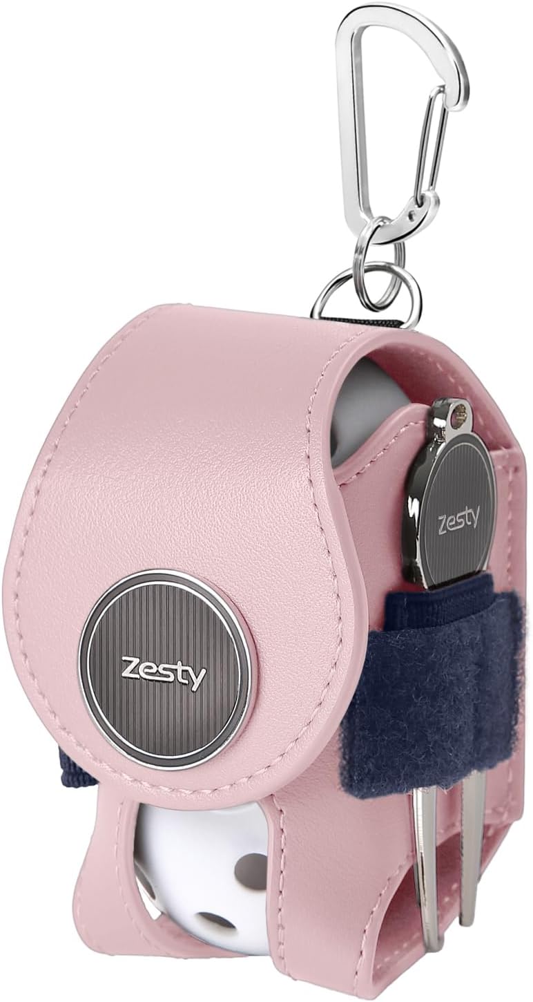 Zesty ゴルフボールケース ボールポーチ グリーンフォーク マーカー