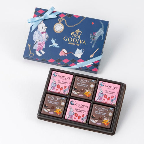 バレンタイン ゴディバ（GODIVA）アリスのティーパーティ カレ アソートメント（6枚入）チョコレート（ギフト スイーツ プレゼント）