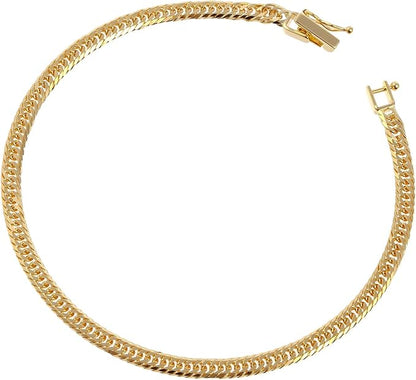 [フェアリーカレット] K18 8面トリプルキヘイブレスレット 日本製 18金 喜平 中留め