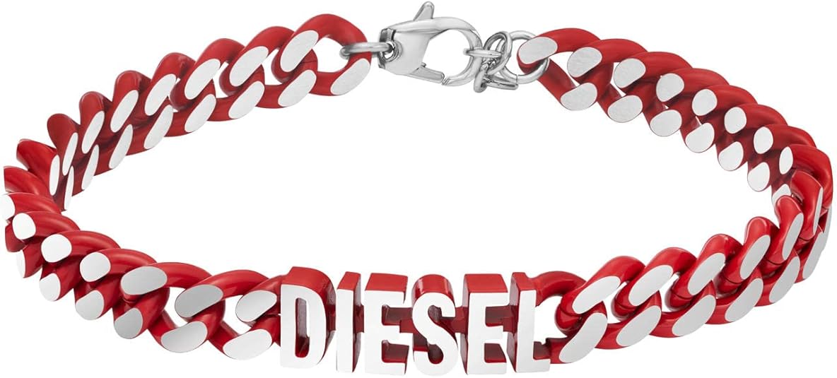 Diesel オールジェンダー ステンレススチールブレスレット, One Size, 金属, 宝石なし