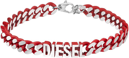 Diesel オールジェンダー ステンレススチールブレスレット, One Size, 金属, 宝石なし