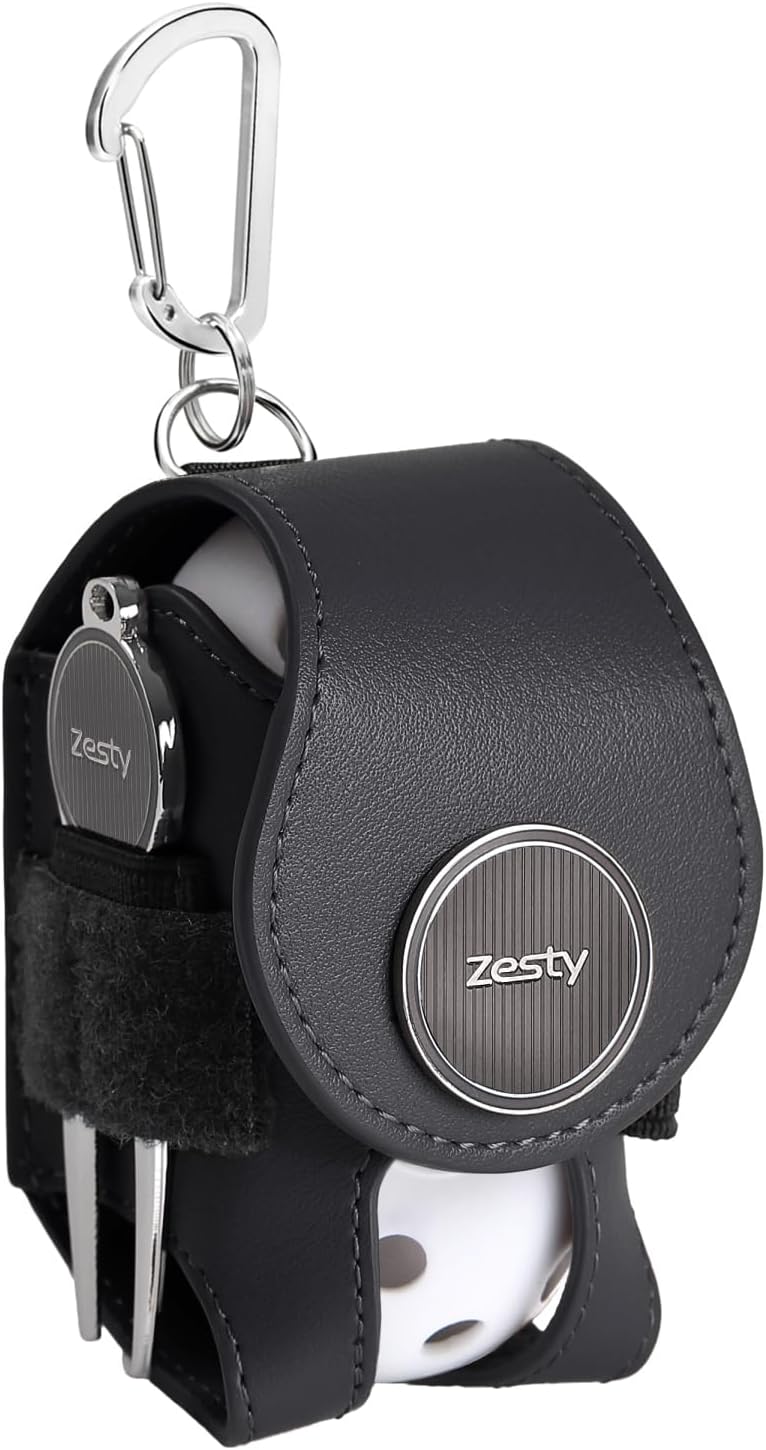 Zesty ゴルフボールケース ボールポーチ グリーンフォーク マーカー