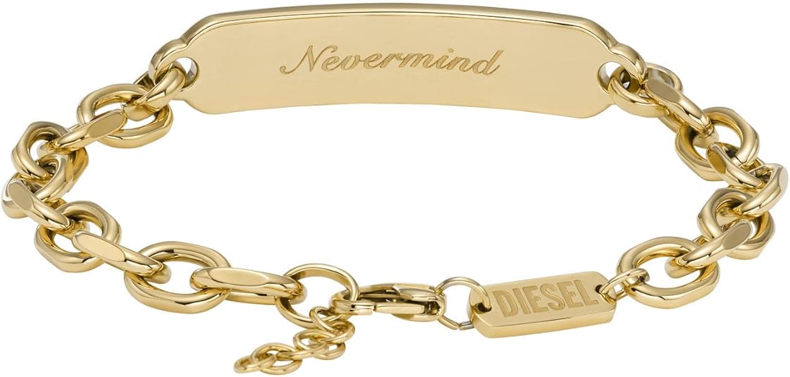 Diesel オールジェンダー ステンレススチールブレスレット, One Size, 金属, 宝石なし