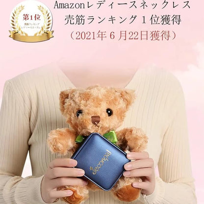 [Jeconpal] ネックレス レディース スワロフスキージルコニア採用 純銀925 オープンハート アクセサリー 金属アレルギー対応 ホワイトデー バレンタイン クリスマス 誕生日 プレゼント 女性 ギフト