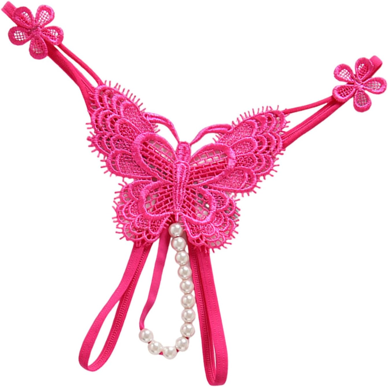 Stebcece 女性マッサージ Gストリング Tバックパンティ 真珠ビーズ Tバック