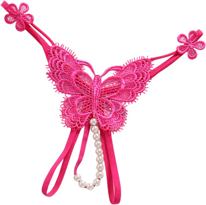 Stebcece 女性マッサージ Gストリング Tバックパンティ 真珠ビーズ Tバック