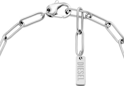 Diesel オールジェンダー ステンレススチールブレスレット, One Size, 金属, 宝石なし