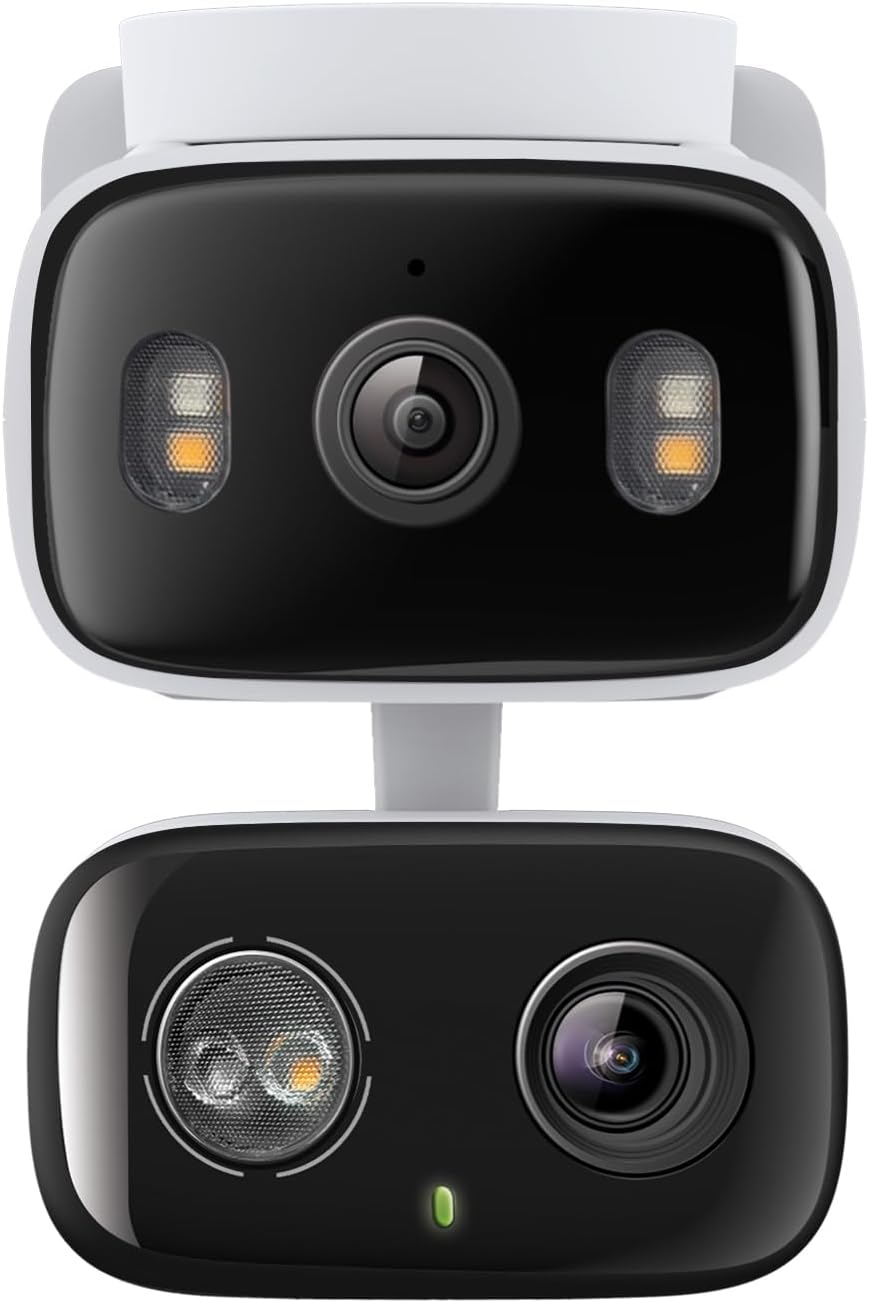 Tapo(タポ) 防犯カメラ ペットカメラ 屋外・屋内対応 2K 300万画素 デュアルレンズ パンチルト360° 広角125° AI検知 フルカラー夜間撮影 IP65 防水防塵 双方向通話 Alexa/Google Assistant対応 TP-Link Tapo C246D/A