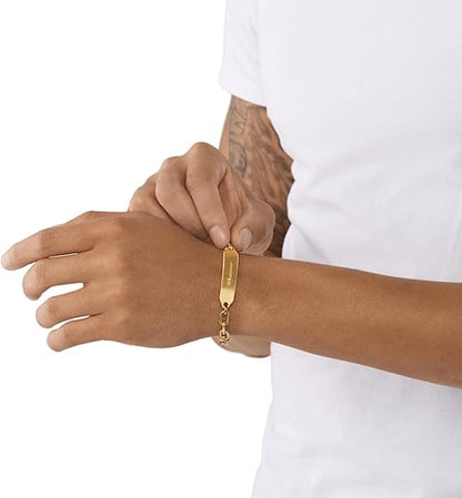 Diesel オールジェンダー ステンレススチールブレスレット, One Size, 金属, 宝石なし