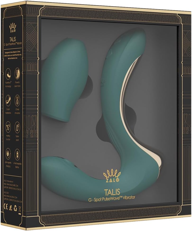 ZALO Talis タリス 黄金の指マン再現 30°Gスポット刺激 強力吸引バイブ パワフル振動 コードレス USB充電 防水【日本正規代理店】女性用 プレゼント (パープル)