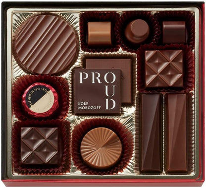 バレンタイン チョコレート 2025 人気商品 モロゾフ プラウド バレンタインチョコ 本命 義理 チョコ 手提げ袋付(プレーンチョコレート 12個入り)MO-1716