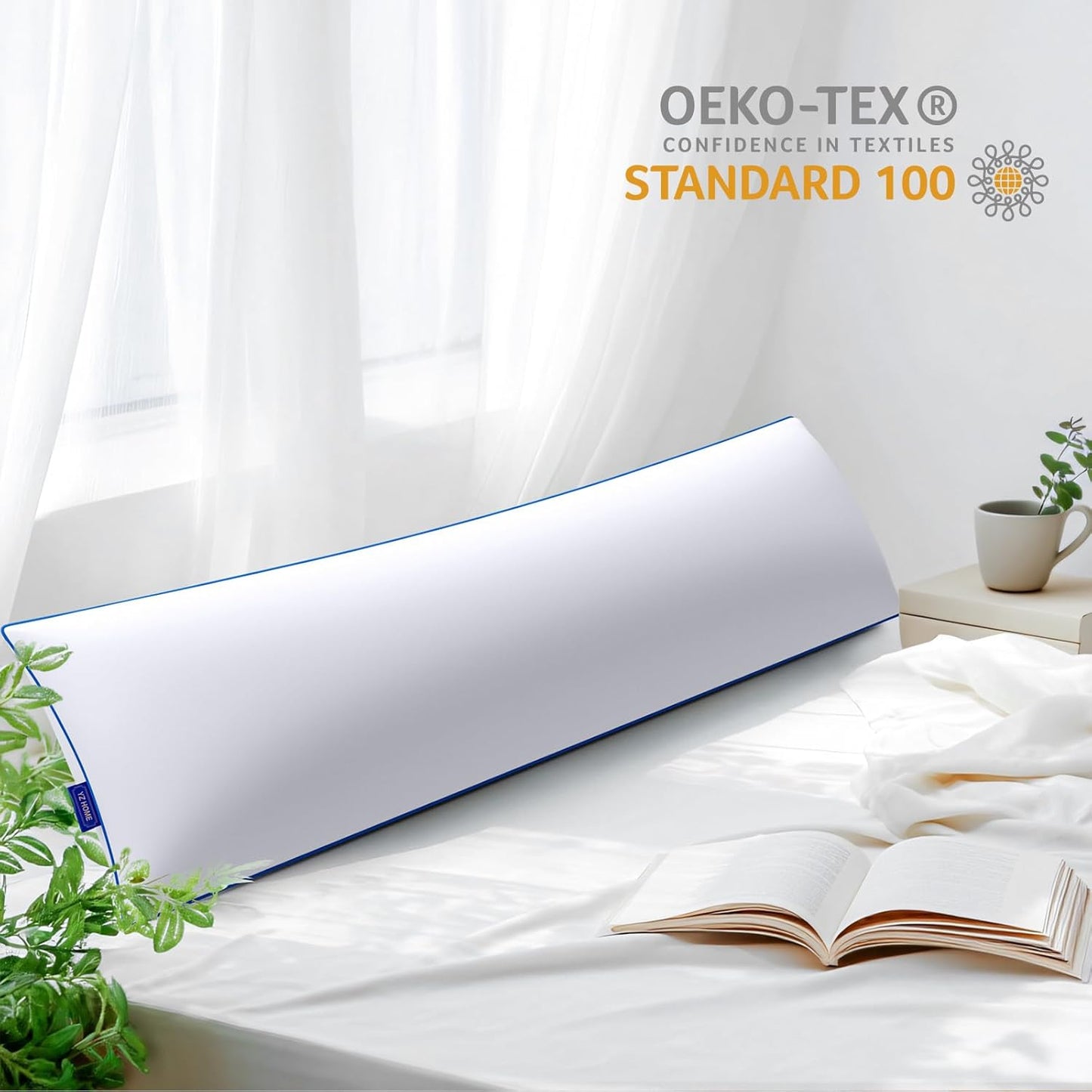 YZ HOME 抱き枕 本体 160×50cm（1個・ホワイト）