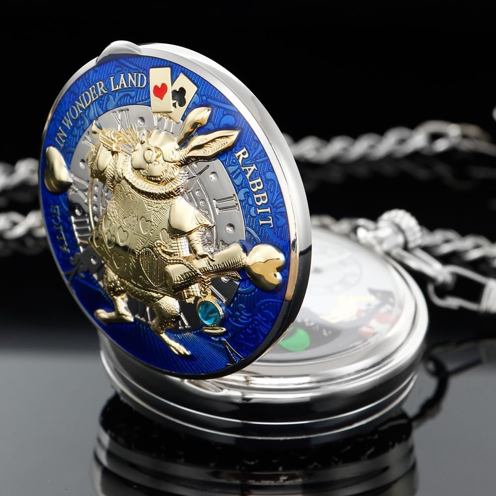 懐中時計 オルゴール 音楽時計チェーン   クリスマス 誕生日 卒業ギフト, ローズゴールドグリーン-01 手回し式