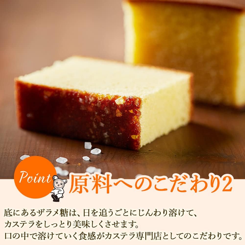 文明堂のカステラ 0.5A号 手土産／ギフト／お礼／お返し 2本入（5切れ×2本）