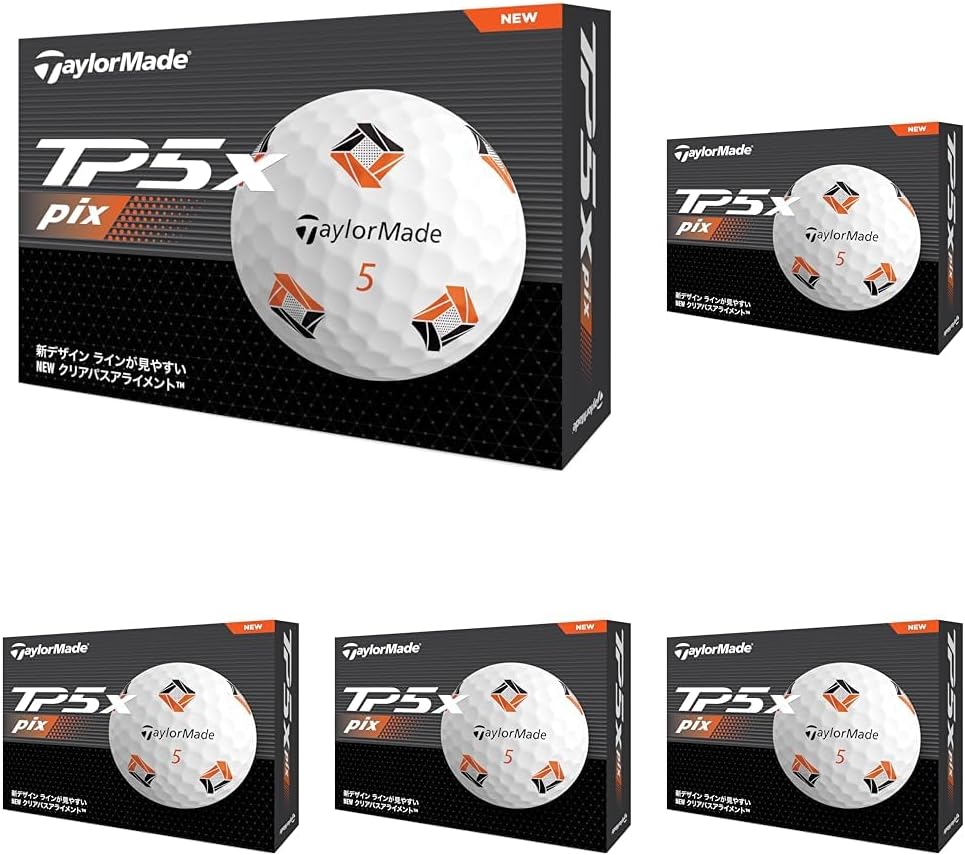 テーラーメイド(TAYLOR MADE) TMJ24 TP5/TP5 pix/TP5x/TP5x pix JPN 12個入り ゴルフボール 2024年モデル