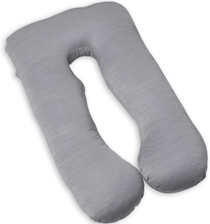 Awesling U字型抱き枕 全身枕 授乳クッション グレー