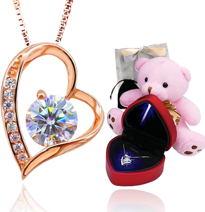 [Atlacic] ネックレス レディース 最高級 ジルコニア 刻印有り プレゼント ギフト セット オープンハート クリスマス 誕生日 プレゼント