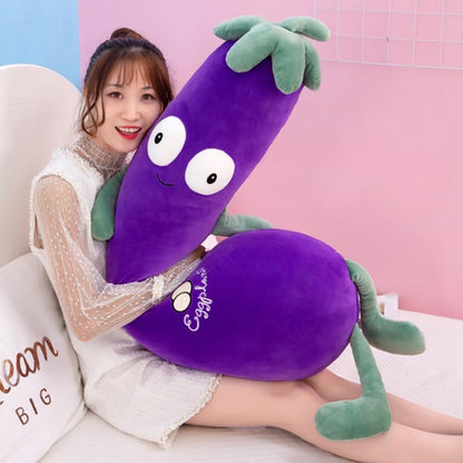 抱き枕 ぬいぐるみ 添い寝枕 全身枕 ナス 110CM