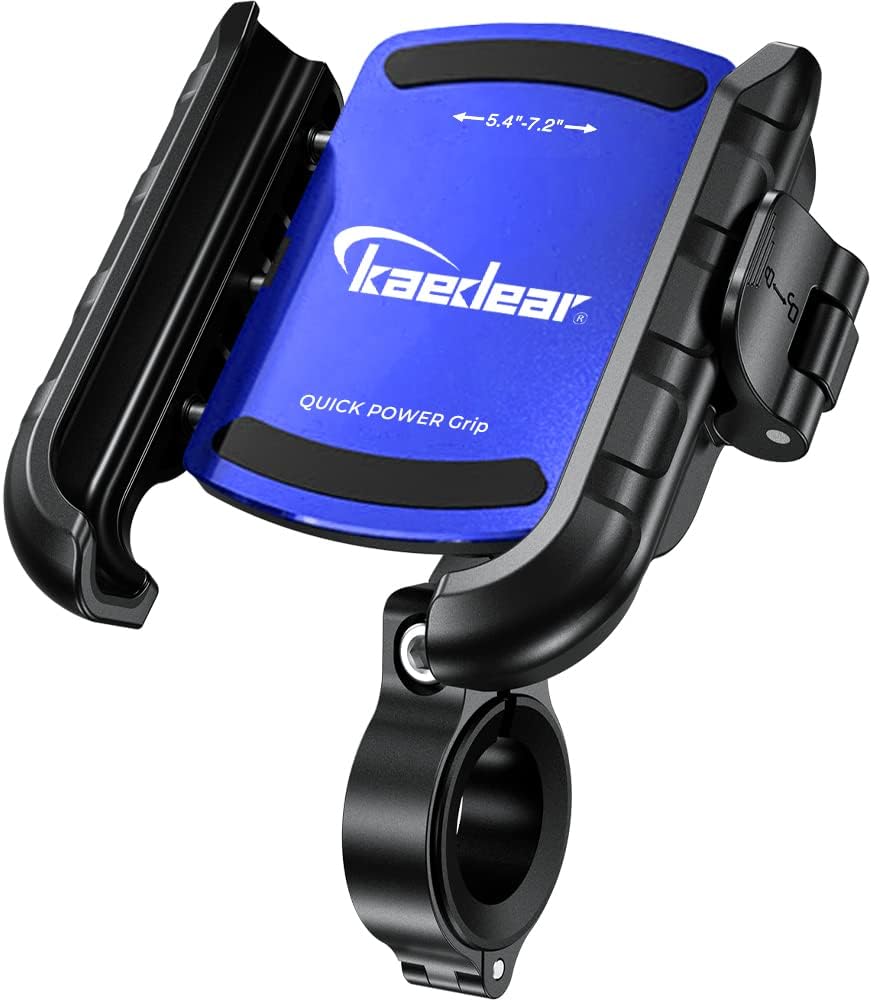 Kaedear(カエディア) バイク スマホホルダー 携帯ホルダー バイク用スマホホルダー 振動吸収 マウント 一体構造 レバー操作 クイックパワーグリップ/特許 Airマウント KDR-M8SPJ (ブラック)