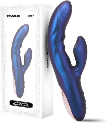 【年間30万個突破】ZEMALIA Delia バイブ 女性用│38℃加熱・二点責め・即潮吹き・強力ピストン【静音 防水】【秘密厳守で配送】