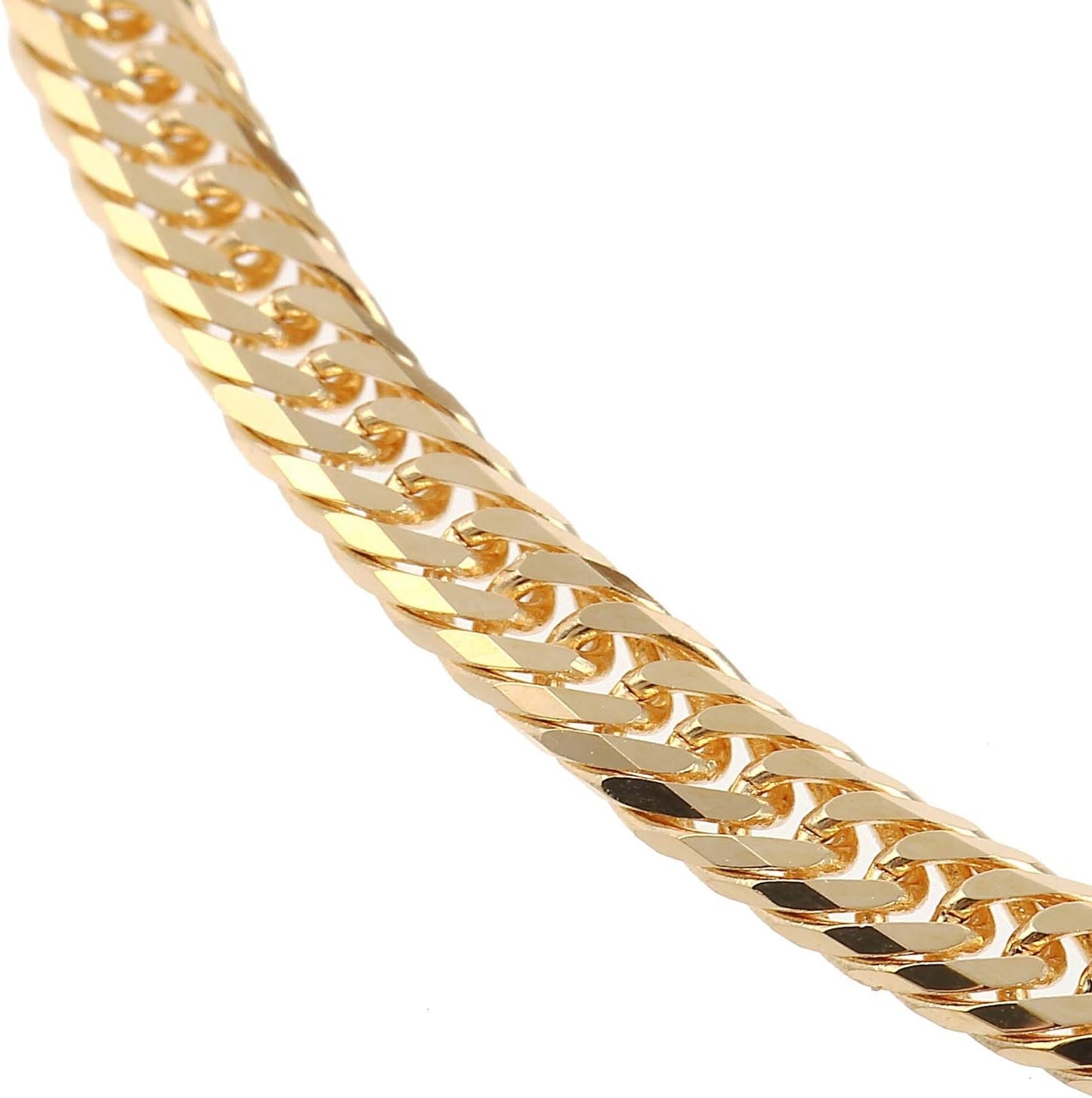 [フェアリーカレット] K18 8面トリプルキヘイブレスレット 日本製 18金 喜平 中留め