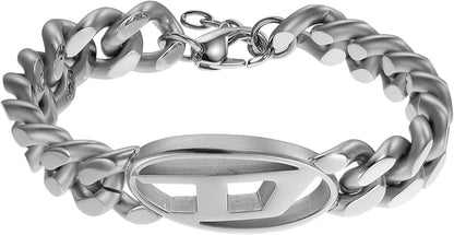 Diesel オールジェンダー ステンレススチールブレスレット, One Size, 金属, 宝石なし