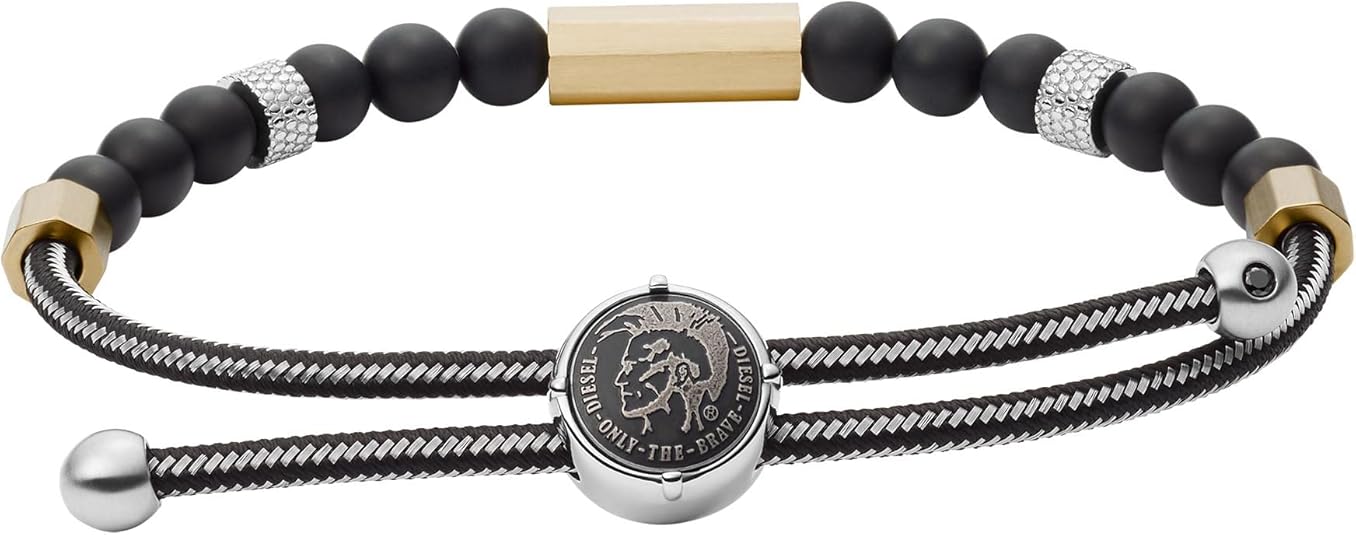 Diesel オールジェンダー ステンレススチールブレスレット, One Size, 金属, 宝石なし