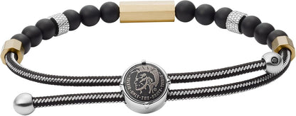 Diesel オールジェンダー ステンレススチールブレスレット, One Size, 金属, 宝石なし