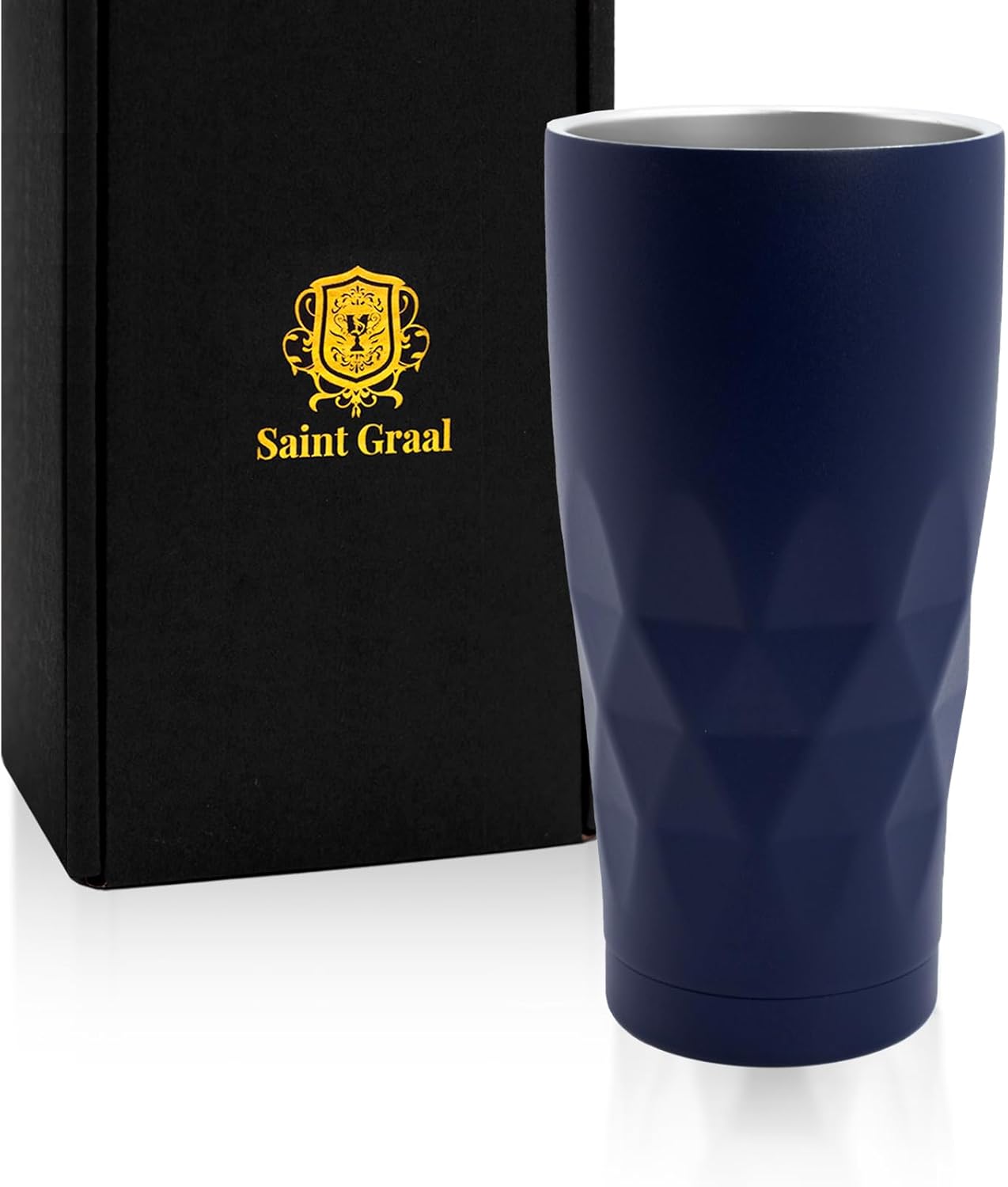 SaintGraal(セイントグレイル) ビールジョッキ タンブラー 真空断熱 ステンレス ハイボール グラス 父の日 誕生日プレゼント 男性 ギフト 660ml (ブラック)