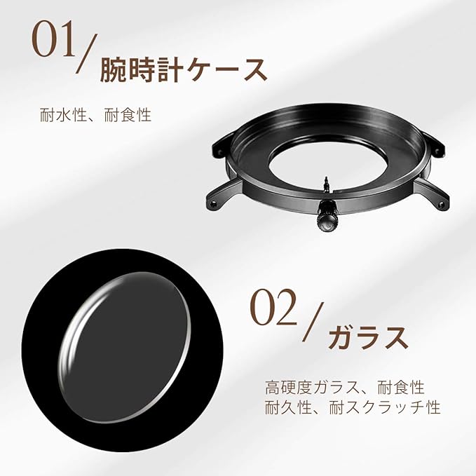 [BEN NEVIS] 腕時計 メンズ シンプル おしゃれ 薄型 カジュアル 日付表示 防水 アナログ クォーツ時計 メッシュ バンド ブラック