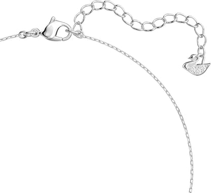 【公式】【スワロフスキー】Stilla Attract ネックレス, ラウンドカット, ホワイト, ロジウム・プレーティング